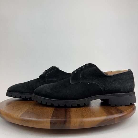Mens Alden Black Suede Casual Plain Toe Vibram Sole Oxfords Shoes Size 10‎ B main image 5